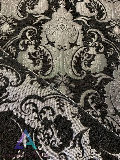 Damask Chenille Upholstery Drapery Fabric Sold by The Yard 58" Wide