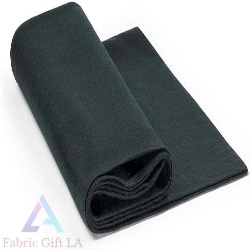 72 Wide 1.6 mm Thick Acrylic Black Felt Fabric By The Yard