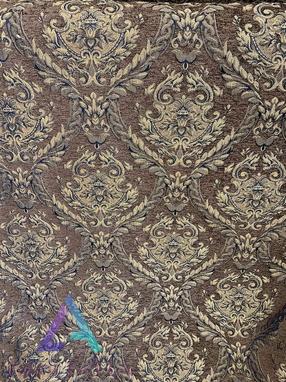 Damask Tapestry Chenille Fabric | Upholstery Fabric 60" Width