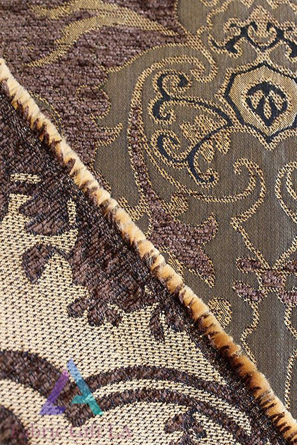 Damask Chenille Upholstery Drapery Fabric Sold by The Yard 58" Wide