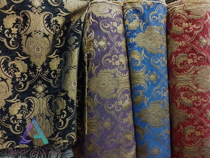Damask Chenille Upholstery Drapery Fabric Sold by The Yard 58" Wide