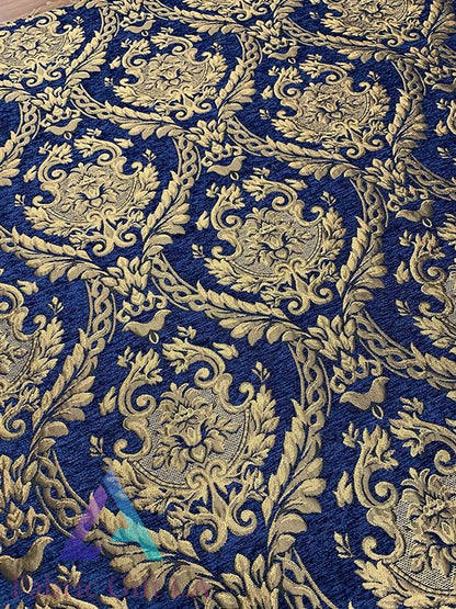 Damask Tapestry Chenille Fabric | Upholstery Fabric 60" Width