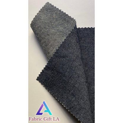 Indigo Cotton Denim Fabric -  (Thin & Lightweight) - Sold by The Yard