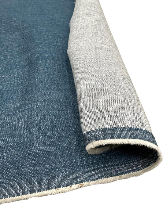 Washed Heavy Denim Blue Jean Sold by The Yard | Made in Japan