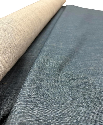 Washed Heavy Denim Blue Jean Sold by The Yard | Made in Japan