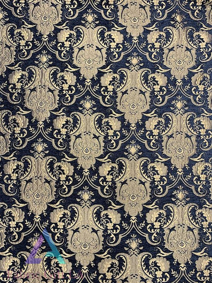 Damask Chenille Upholstery Drapery Fabric Sold by The Yard 58" Wide