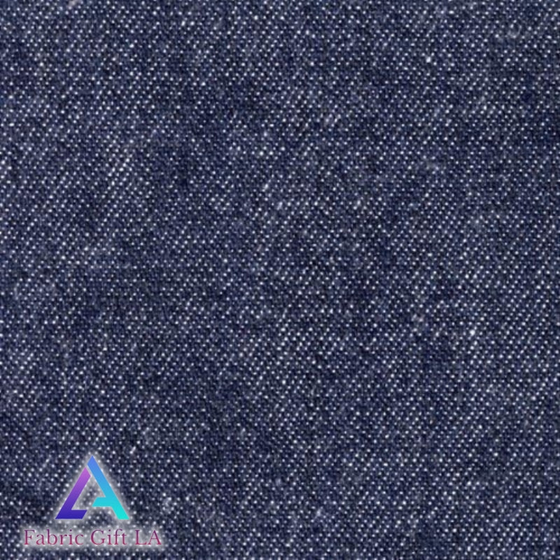 Navy Denim Cotton Fabric - (F.G.L)
