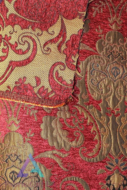Damask Chenille Upholstery Drapery Fabric Sold by The Yard 58" Wide