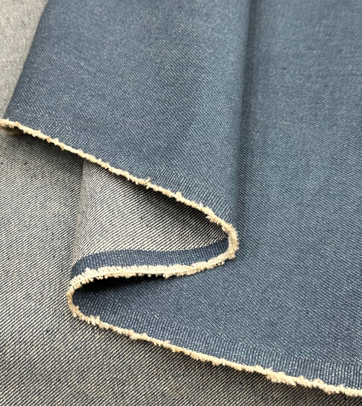 12 Oz Blue Denim Fabric 100% Cotton, 58 Inches Wide, Medium Heavy Weight Cotton Denim Fabric for Jeans, Jackets, Bags, Upholstery, Sewing & Crafts, Sold by the Yard